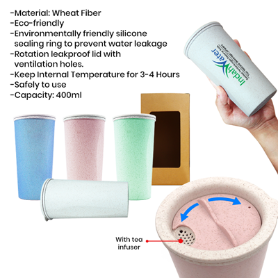 Natural Eco-Wheat Tumbler - 400ml