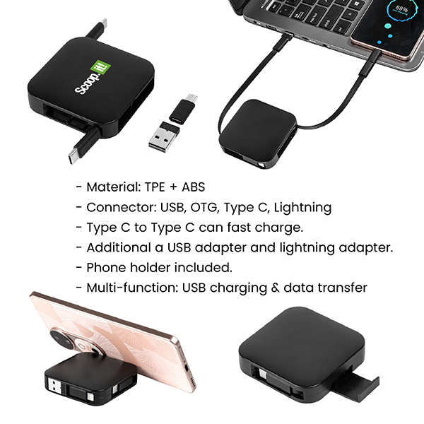 CUBE 5-in-1 Retractable USB Port