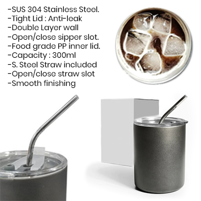 OSSL Stainless Steel Vacuum Tumbler - 300ml