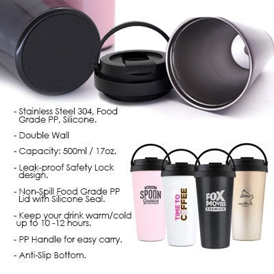 AUTUMN Stainless Steel Coffee Mug - 500ml