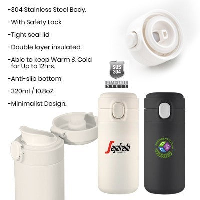 LUNA Mini Stainless Steel Thermos Flask - 320ml