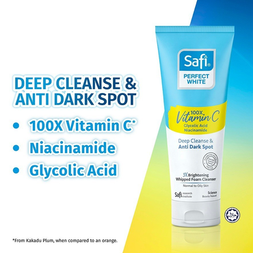 Safi Perfect White 3X Brightening Whipped Foam Cleanser 95g