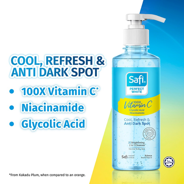 Safi Perfect White 3X Brightening 2 in 1 Cleanser 160ml