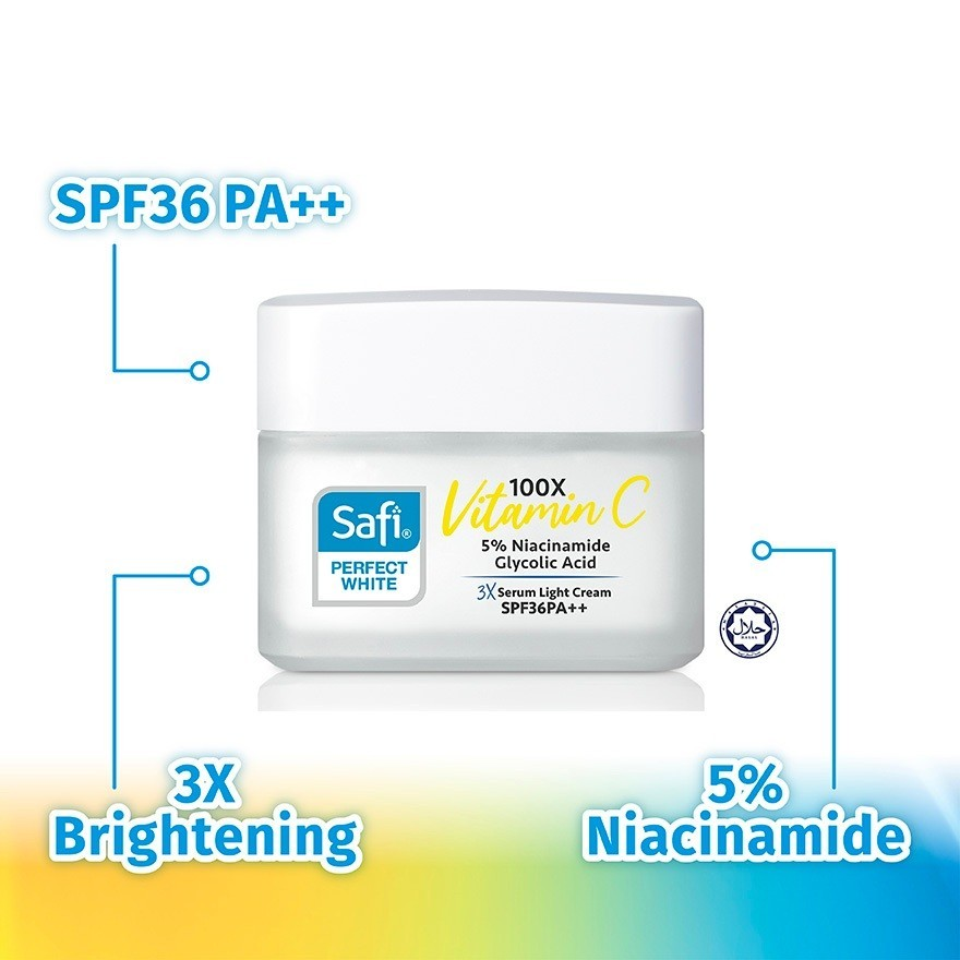 Safi Perfect White 3X Serum Light Cream Moisturizer SPF36 PA++ 45g