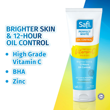 Safi Perfect White Oil Control Shining Mattifying Foam Cleanser 95g