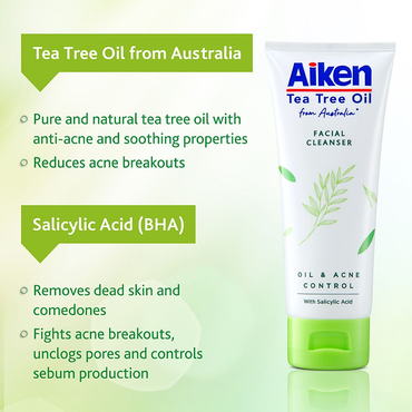 Aiken Tea Tree Oil Facial Cleanser 100g