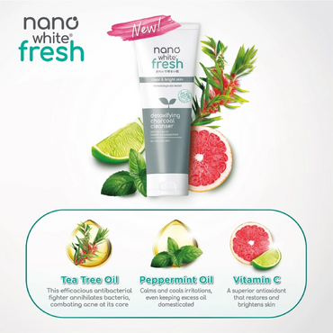 Nanowhite Fresh Detoxifying Charcoal Cleanser 100ml