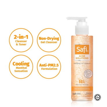Safi Acne Solutions Clarifying 2 IN 1 Cleanser 160ml