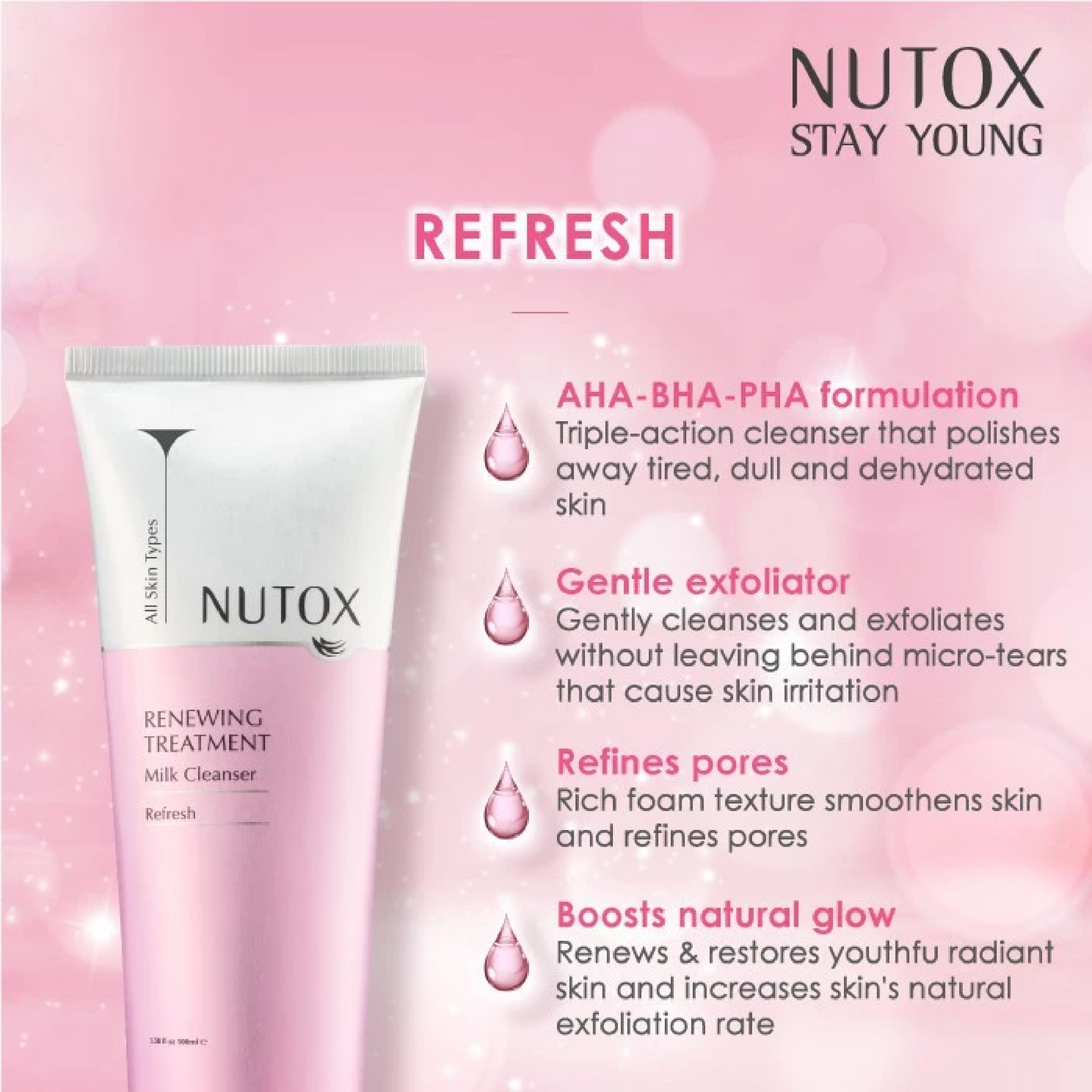 Pembersih Susu Rawatan Pembaharuan Nutox 100ml