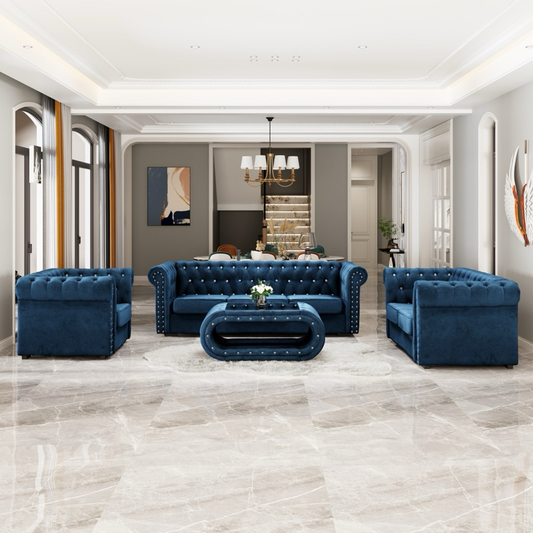 Karin Chesterfield 1+2+3 Sofa Set