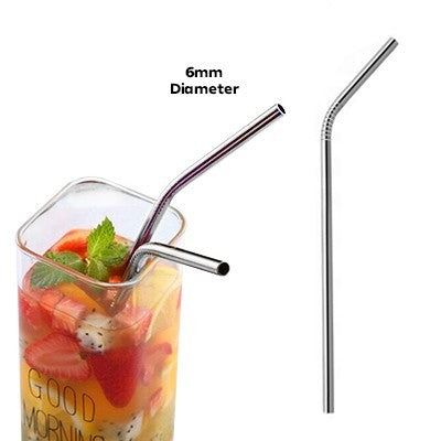 6mm Curve Stainless Steel Straw