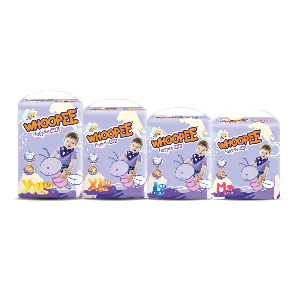 Whoopee Mega Pants Diapers Baby (1 Carton)