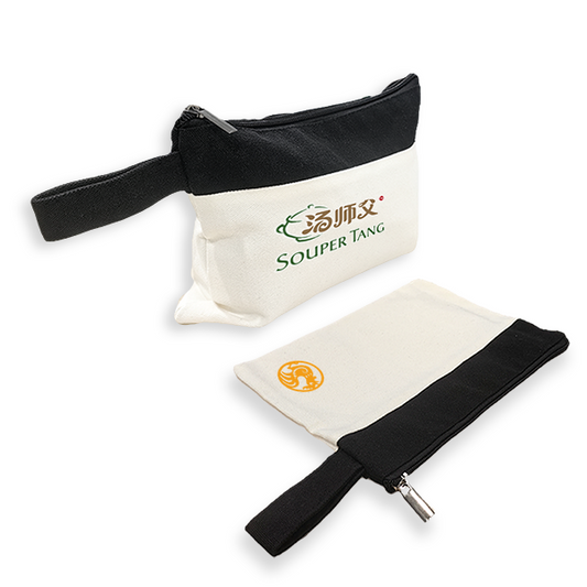 JIWA Canvas Zippered Pouch Travel Organizer - 12oz