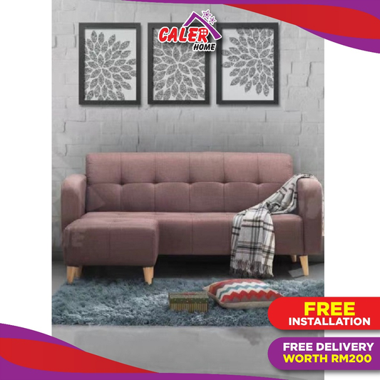 Matrix 3 Seater+Stool Fabric Sofa