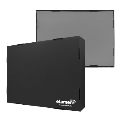 Black Gift Box 2 Compartment with Shredded Paper- M Size