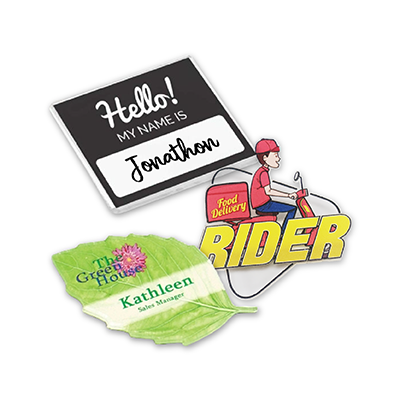 Transparent Acrylic Name Tag with Magnetic Back