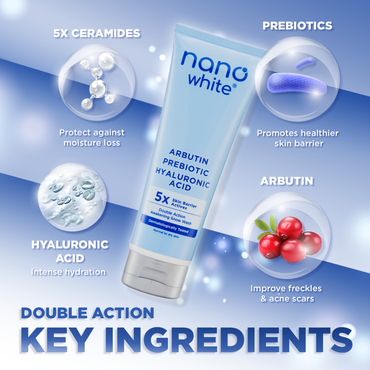 Nanowhite Double Action Awakening Snow Wash Cleanser 100ml