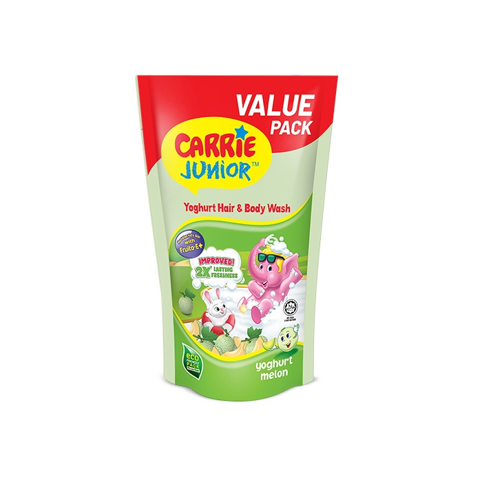 Pek Isi Semula Carrie Junior Hair & Body Wash 475g