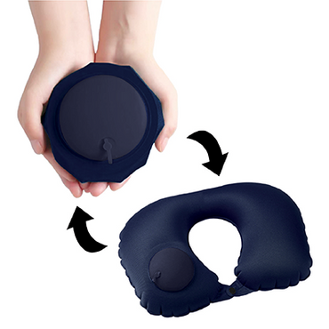 PUMP UP Polyester Inflatable Travel Pillow