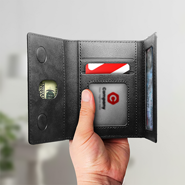 TRIFOLD PU Magnetic Wallet with RFID Block