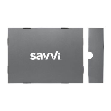 Grey Gift Box 2 Compartment with Shredded Paper- L Size