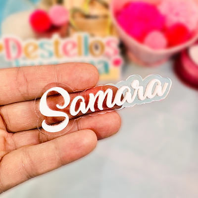 Transparent Acrylic Name Tag with Magnetic Back