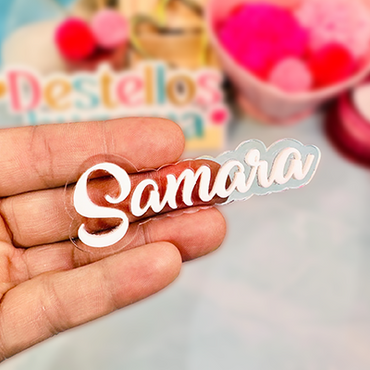 Transparent Acrylic Name Tag with Magnetic Back