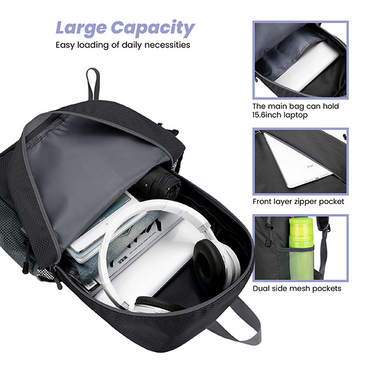 LIGHT Hiking Foldable Backpack with Pouch