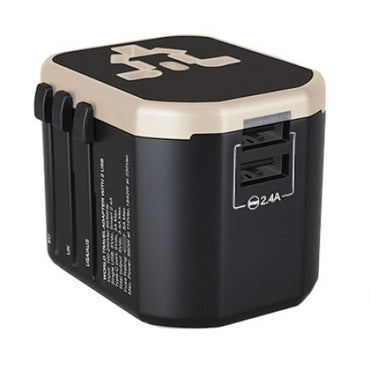 Premium Travel Adapter Dual USB Hub With Smart Charge 2.4A