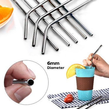 6mm Curve Stainless Steel Straw