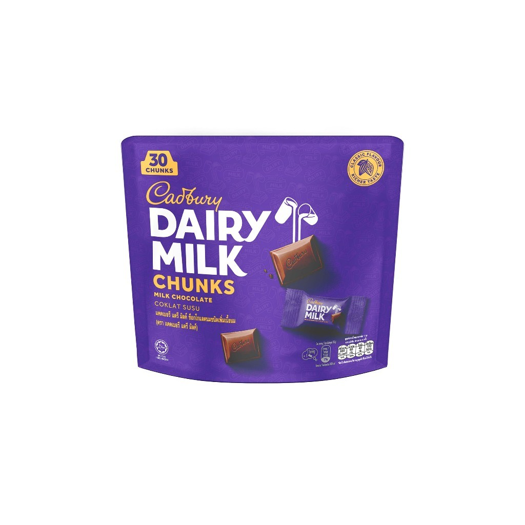 Beg Kongsi Coklat Ketulan Susu Cadbury Dairy 30s