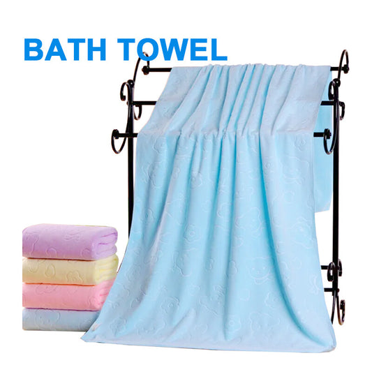 70cm x 140cm Cartoon Bear Bath Towel Quick Drying Mircofiber Towel Blanket Colorful Hotel Grade Absorbent Cloth