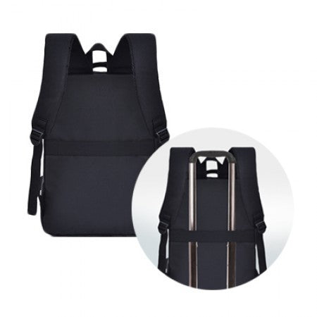 15.6" Travel PU Laptop Backpack with USB Port