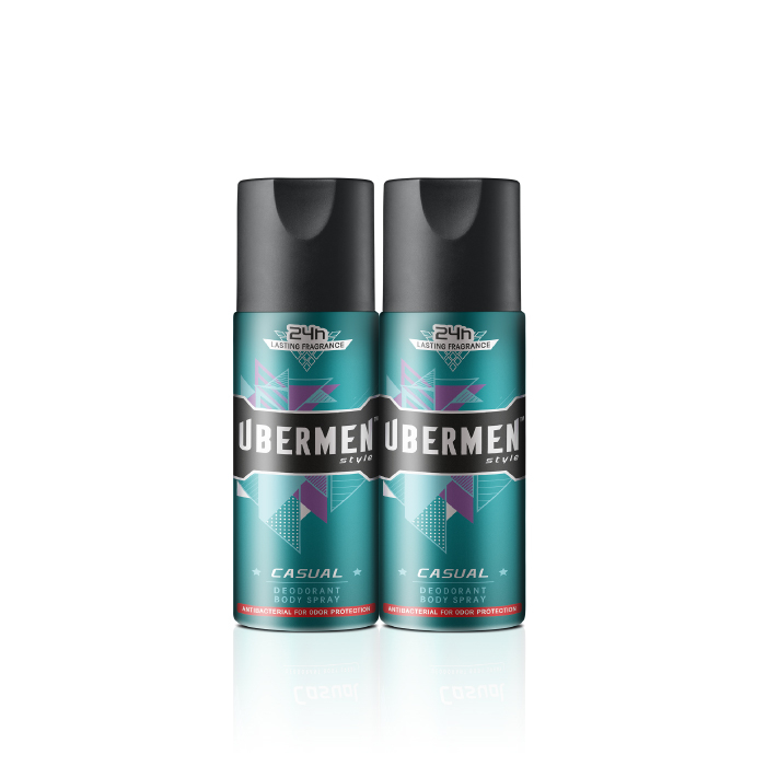 Pek Berkembar Semburan Badan Deodoran Gaya Ubermen 125ML