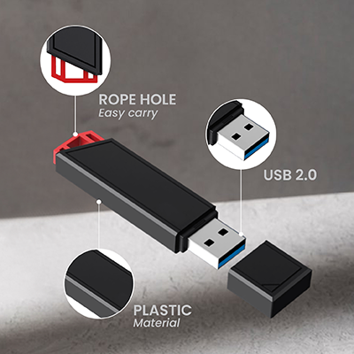 TECH Model USB 2.0 Flash Drive - 16GB