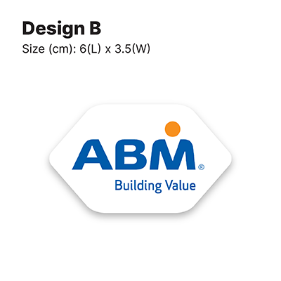 White Acrylic Name Tag with Magnetic Back
