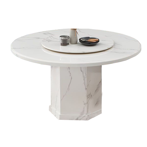 Lavin 1 + 6 Round Marble Dining Set