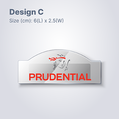 Transparent Acrylic Name Tag with Magnetic Back