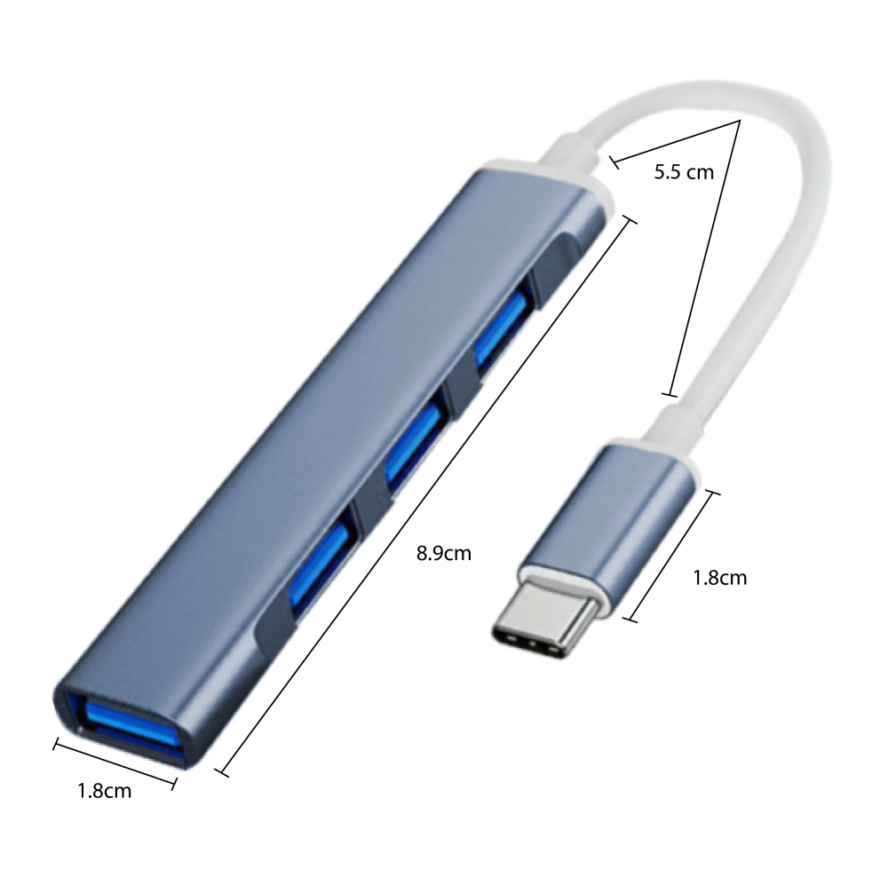 SWIFT 4-in-1 USB 3.0 Hub Type C