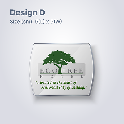 Transparent Acrylic Name Tag with Magnetic Back