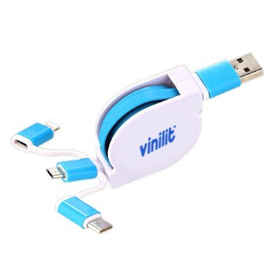 3-in-1 UNI Retractable USB Charging Cable
