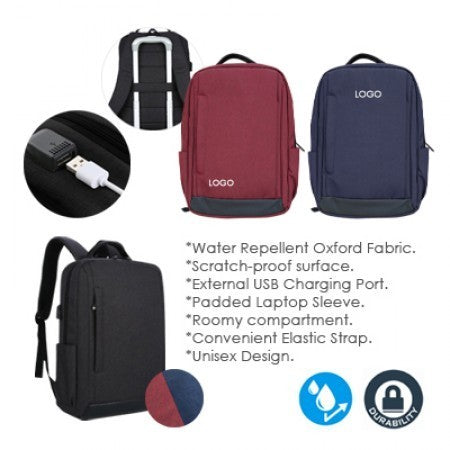 15.6'' UNI Water Repellent Laptop Backpack
