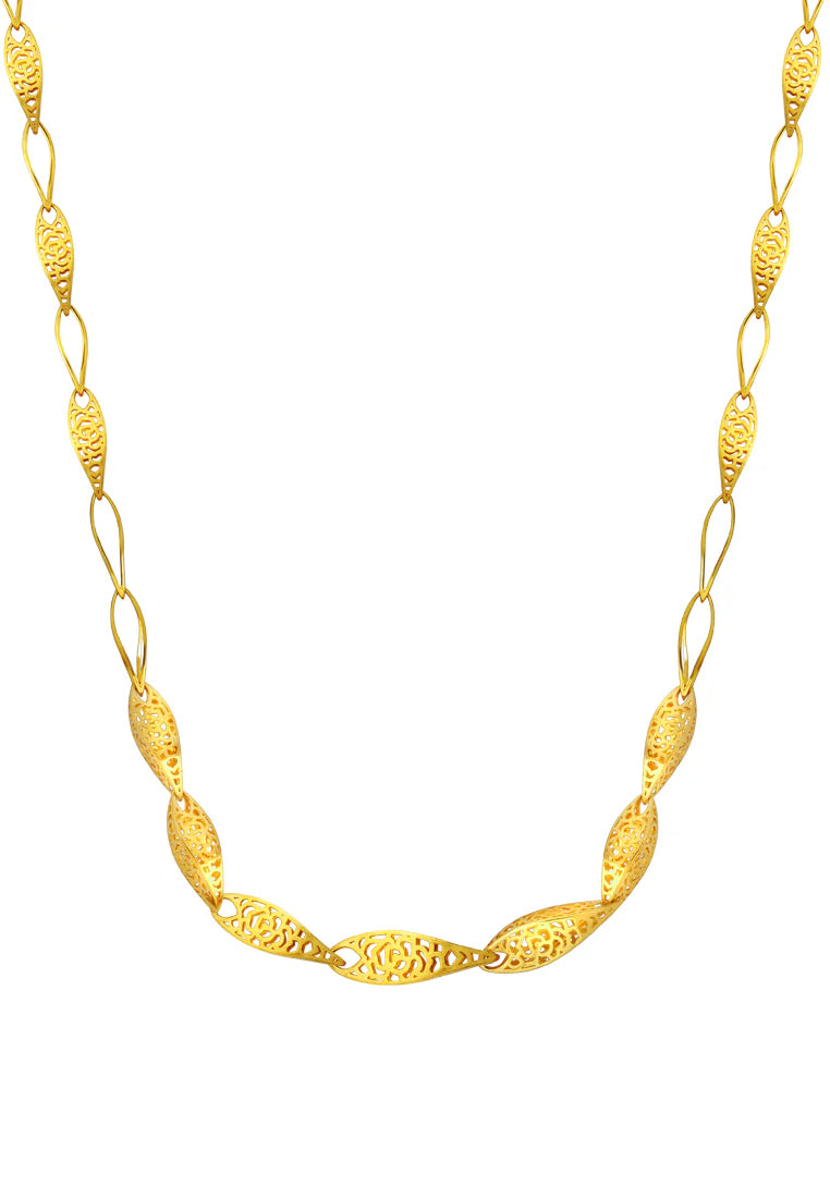 TOMEI Sri Puteri, The Mawar Series Necklace, Yellow Gold 916