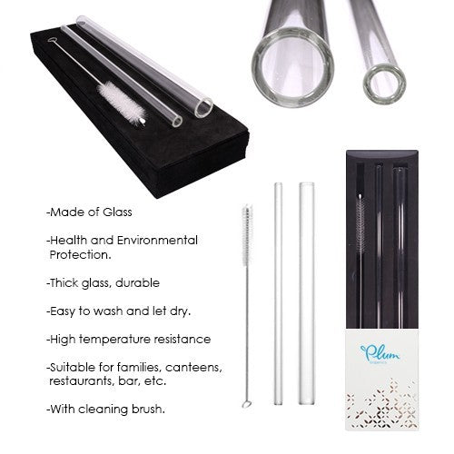 Premium 3-in-1 Glass Straw Gifts Set