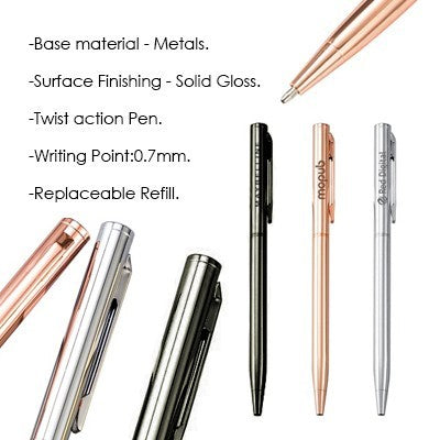 IRIS Twist Metal Slim Ball Pen