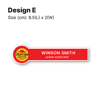 White Acrylic Name Tag with Magnetic Back