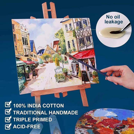 Canvas Board Painting Plain White Stretched Canvases for Acrylic Oil Paint Multiple Size