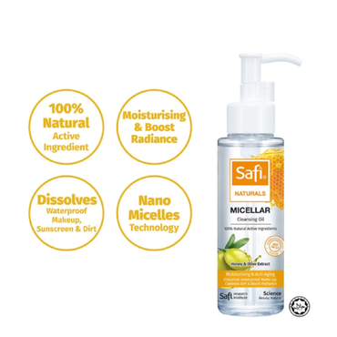 Safi Naturals Micellar Cleansing Oil Honey & Olive 100ml
