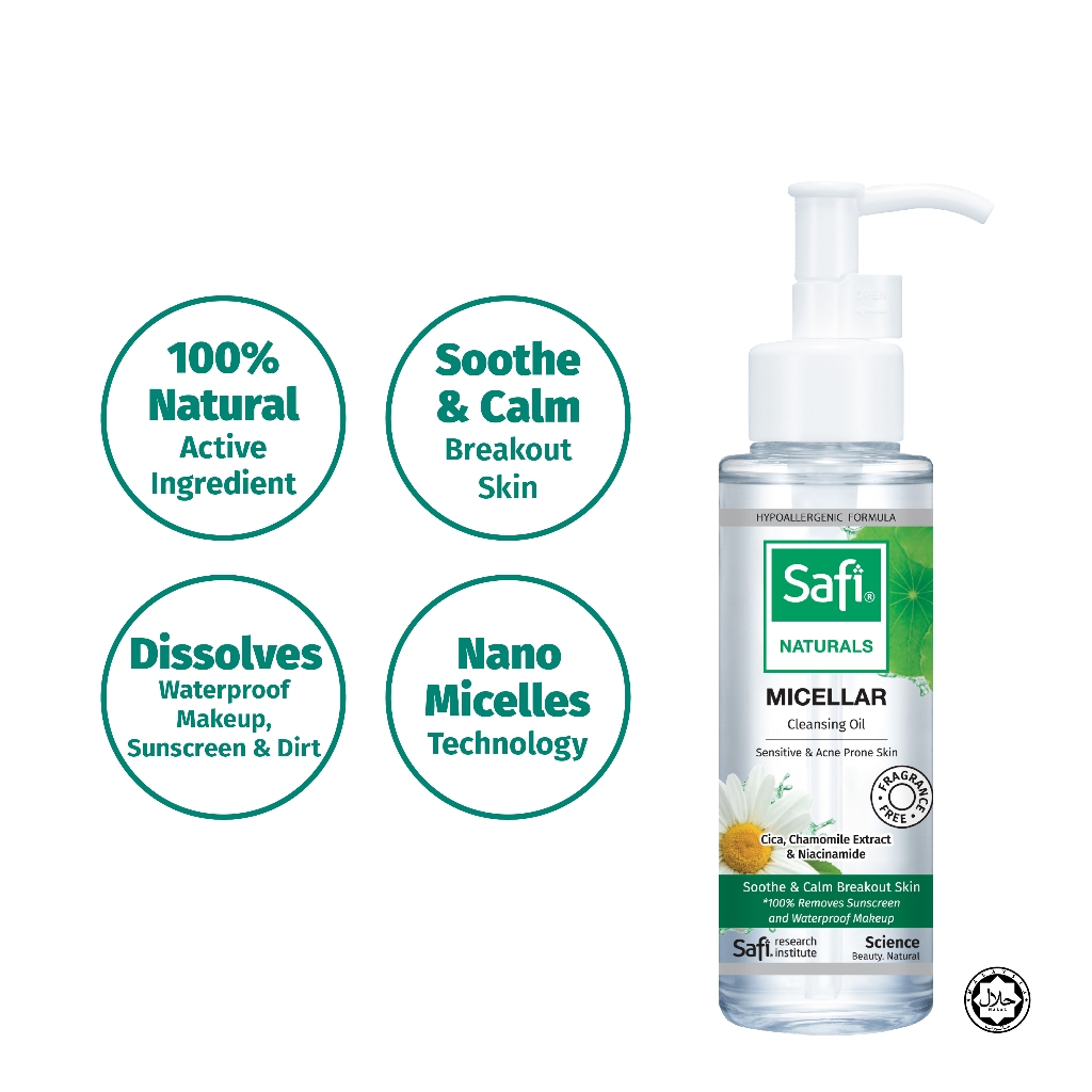 Safi Naturals Micellar Cleansing Oil Cica & Chamomile 95ml