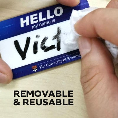 White Acrylic Name Tag with Magnetic Back
